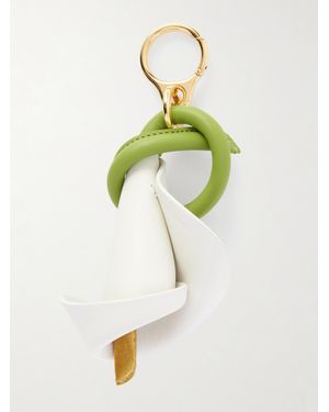 Loewe Calla Anhänger Aus Leder Und Veloursleder - Grün