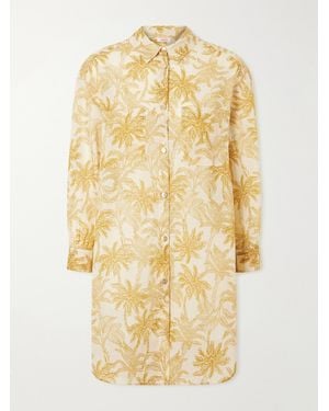 Eres Exotisme Printed Cotton-Voile Shirt - Metallic