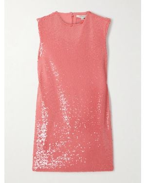 JW Anderson Sequined Cotton-Jersey Mini Dress - Pink