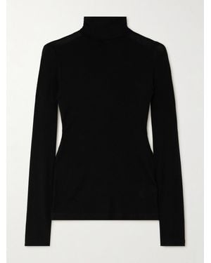 Agolde Pascale Stretch-Lyocell Turtleneck Top - Schwarz