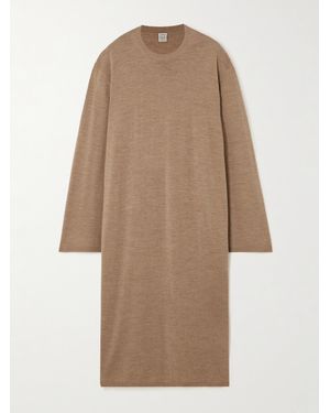 TOTEME Midikleid Aus Wolle - Natur