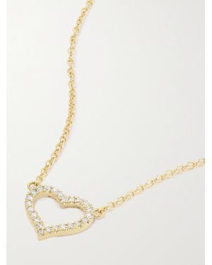 Jennifer Meyer Small Open Heart 18-Karat Diamond Necklace - Natural