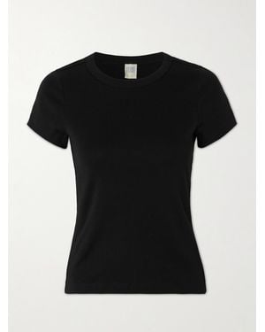 Flore Flore Car Baby Tee Ribbed Organic Cotton-Jersey T-Shirt - Black