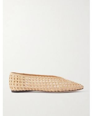 Loeffler Randall Emery Crocheted Raffia Ballet Flats - Natural