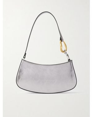 STAUD Ollie Schultertasche Aus-Leder - Weiß