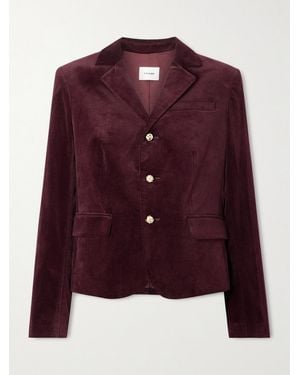 FRAME City Darted Velvet Blazer - Purple