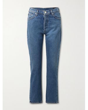 Goldsign + Net Sustain High-rise Straight-leg Jeans - Blue