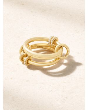Spinelli Kilcollin Jovie Set Of Three 18-Karat Diamond Rings - Natural
