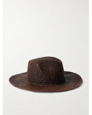 Eugenia Kim Emmanuelle Raffia Fedora - Brown