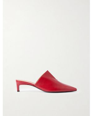 Tod's Glossed-Leather Mules - Rot