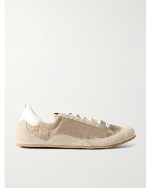 Jamie Haller Sacchetto Leather And Suede-Trimmed Shell Sneakers - Natural