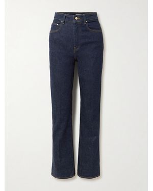 OSSOU Flex Stretch High-Rise Straight-Leg Jeans - Blue