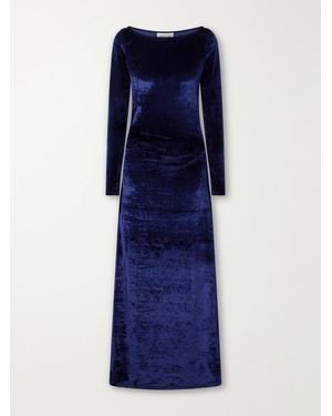 TOVE Nicolette Velvet Maxi Gown - Blue