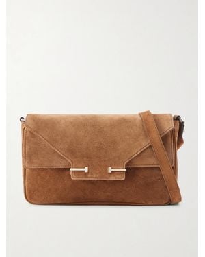 Tom Ford Small Suede Shoulder Bag - Braun
