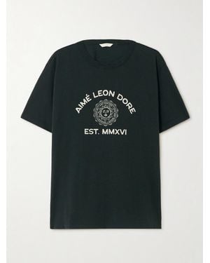 Aimé Leon Dore Printed Cotton-Jersey T-Shirt - Black