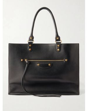 Balenciaga Le City Sleek Leather Tote - Black