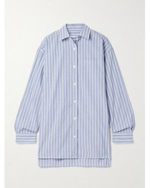 Maria McManus Oversized Striped Organic Cotton Shirt - Blue