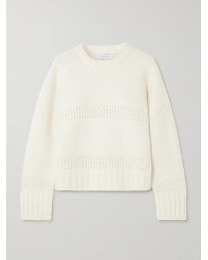 Calle Del Mar Pointelle-Knit Cashmere And Silk-Blend Jumper - Natural