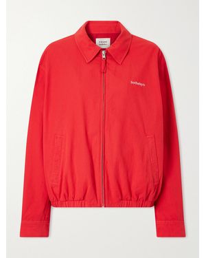 FRAME Sotheby's Cotton-Twill Jacket - Red