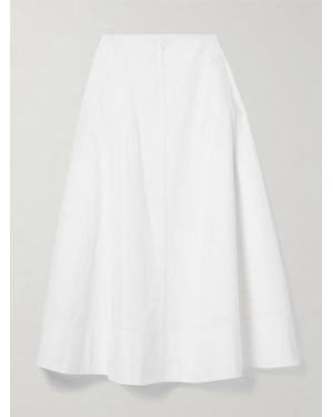 Brandon Maxwell The Knox Maxirock Aus Baumwollpopeline - Weiß