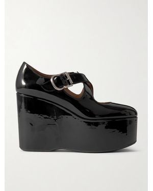 Alaïa 110 Mary-Jane-Wedges Aus Lackleder Mit Plateau - Schwarz
