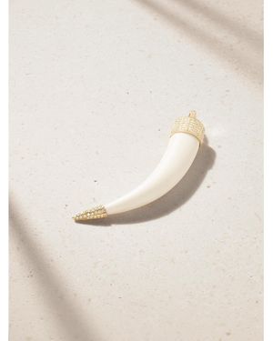 Jacquie Aiche 14-Karat, Diamond And Bone Pendant - Natural