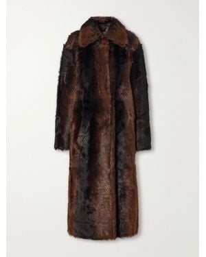 Arma Verena Reversible Shearling And Leather Coat - Brown
