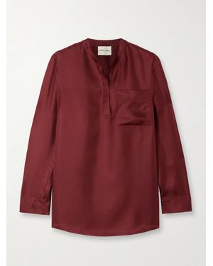 Loulou de Saison Eden Tunika Aus Seiden-Twill - Rot