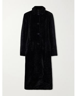 Nour Hammour Paloma Shearling Coat - Black