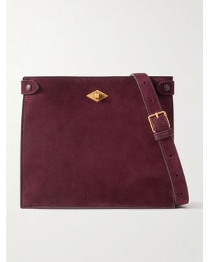 Metier Stowaway Suede Shoulder Bag - Purple