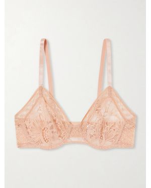 Eres Somptueuse Lace Underwired Balconette Bra - Natural