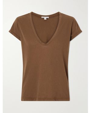 James Perse Cotton-Jersey T-Shirt - Brown
