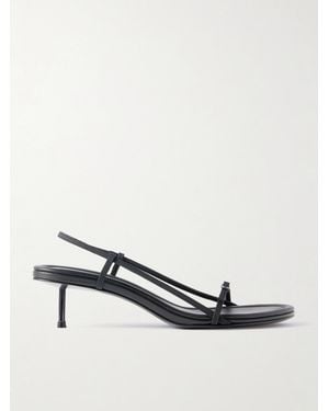 St. Agni Petite Belt Slingback-Sandalen Aus Leder - Schwarz