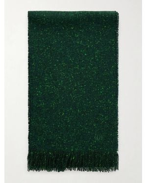 Gabriela Hearst Illumina Fringed Wool And Cashmere-Blend Scarf - Green