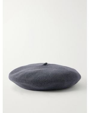 Maison Margiela Felted Wool Beret - Blue
