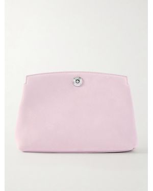 Liffner Pushlock Suede Pouch - Pink