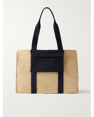 Eres Faux Raffia Tote Bag - Black