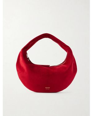 KHAITE Olivia Mini Suede Shoulder Bag - Red