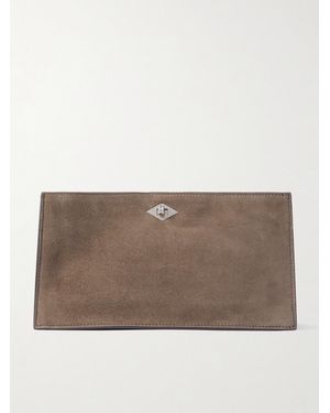Metier Ease 28 Suede Clutch - Brown