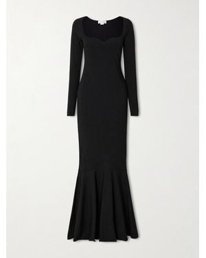 Stella McCartney Flared Stretch-Jersey Bustier Gown - Black