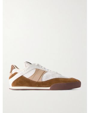 Chloé Kick Sneakers Aus Veloursleder, Mesh Und Leder - Weiß