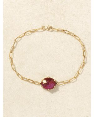 Andrea Fohrman Mini Galaxy Armband Aus 14 Karat Mit Dublette Und Diamant - Pink