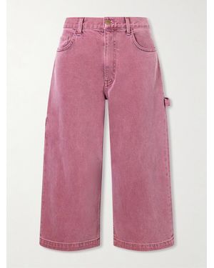 Sanderlak Cropped Mid-Rise Jeans - Pink