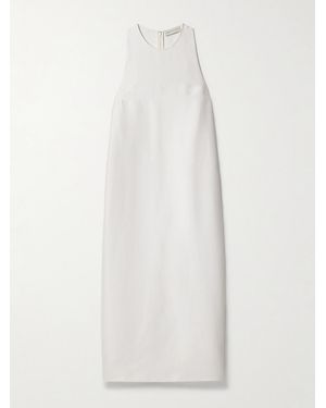 Veronica de Piante Helene Silk-Mikado Midi Dress - White