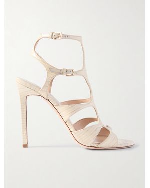 Tom Ford Paradise Snake-Effect Leather Sandals - Natural