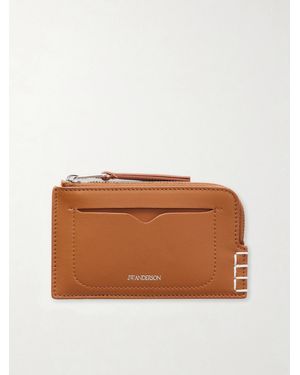 JW Anderson Loafer Textured-Leather Wallet - Brown