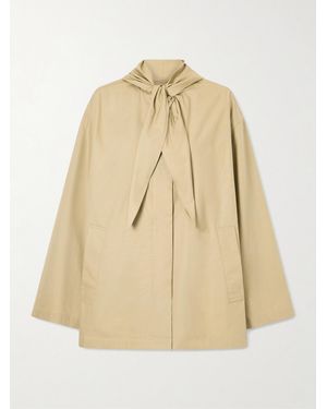 TOTEME Scarf-Detailed Organic Cotton Jacket - Natural