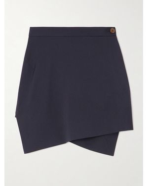 Vivienne Westwood Infinity Asymmetrischer Mini-Wickelrock Aus Woll-Twill - Blau