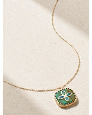 Pascale Monvoisin Bowie Kette Aus 9 Karat Mit Türkis Und Opalen - Natur