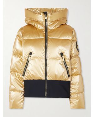Goldbergh Bombardino Hooded Quilted Metallic Down Ski Jacket